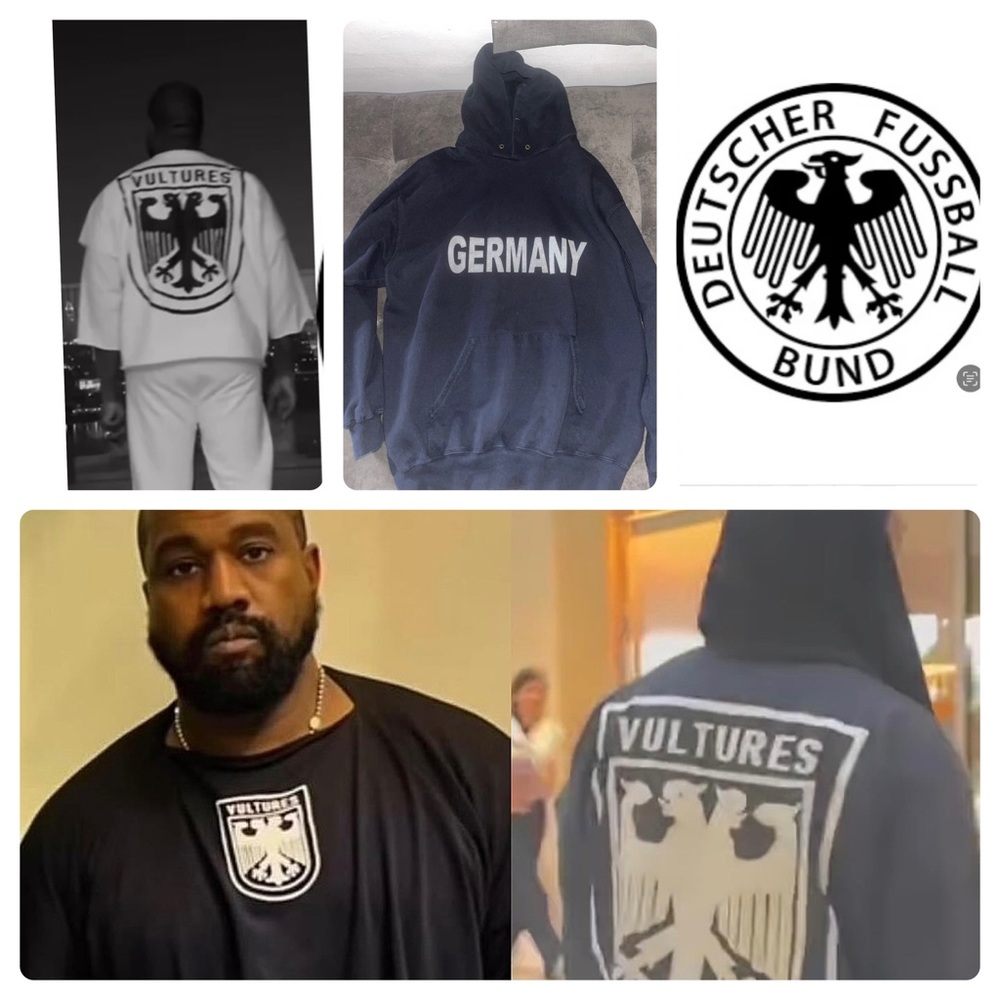 Kanye West Vultures Style Germany Soccer Hoodie Large
